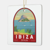 Ibiza Spain Travel  Art Keramisch Ornament (Links)