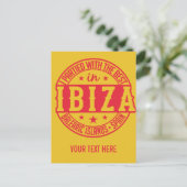 IBIZA Spanje aangepast briefkaart (Staand voorkant)