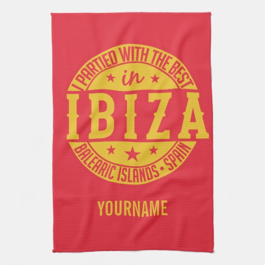 IBIZA-spanje, aangepast monogram handdoek (Verticaal)
