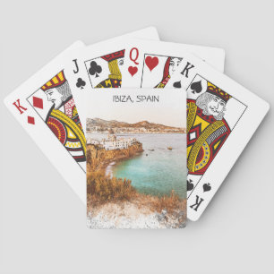 Ibiza Spanje Baleares Island landschappen Pokerkaarten
