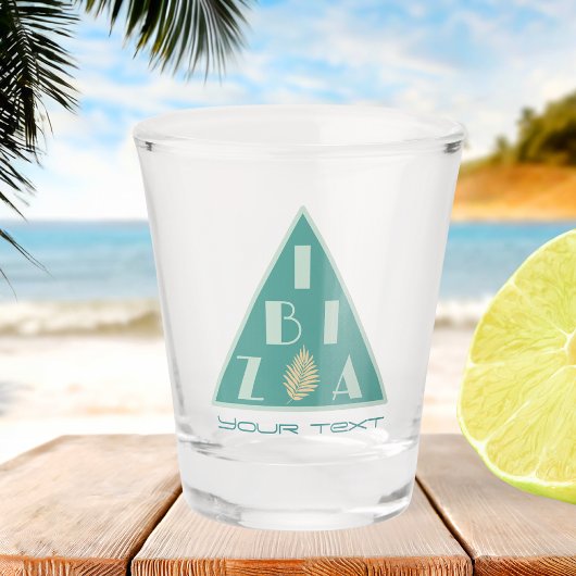 Ibiza Spanje logo moderne strandbar Shot Glas