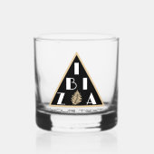 Ibiza Spanje logo moderne strandbar Whisky Glas (Voorkant)