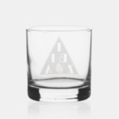 Ibiza Spanje logo moderne strandbar Whisky Glas (Achterkant)