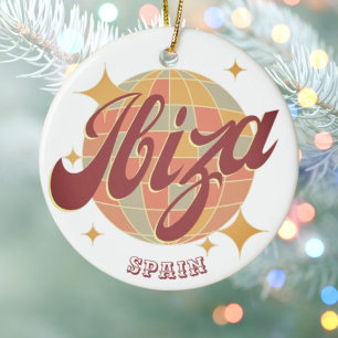 Ibiza Spanje Party Disco bal Retro Keramisch Ornament
