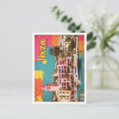 Ibiza Spanje Pop Kunst Reizen Illustratie Briefkaart (Staand voorkant)