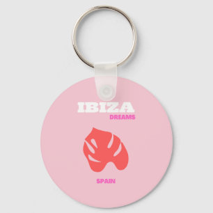 Ibiza, Spanje, Preppy, Preppy kamer, Roze Sleutelhanger
