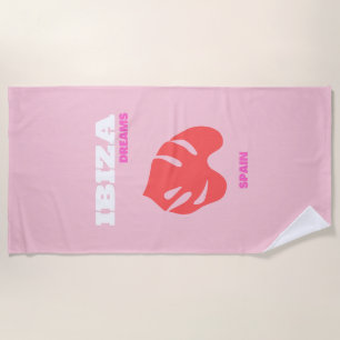 Ibiza, Spanje, Preppy, Preppy kamer, Roze Strandlaken