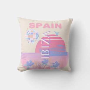 Ibiza, Spanje, Reiskunst, Preppy Art, Roze Kussen