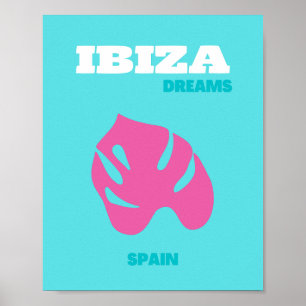 Ibiza, Spanje, Reiskunst, Preppy Kamer Poster