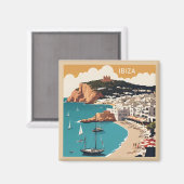 Ibiza, Spanje Reisposter Magneet (Voorkant / Achterkant)