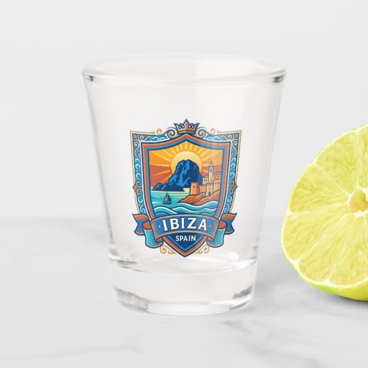 Ibiza Spanje Shot Glas (Voorkant)