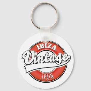 Ibiza spanje vintage stijl logo sleutelhanger