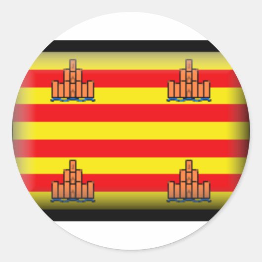 Ibiza Spanje Vlag Ronde Sticker (Voorkant)
