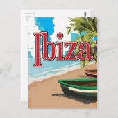 Ibiza vintage-poster briefkaart (Voorkant / Achterkant)