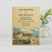 Ibiza Wedding Invitation  Spanje Kaart (Staand voorkant)
