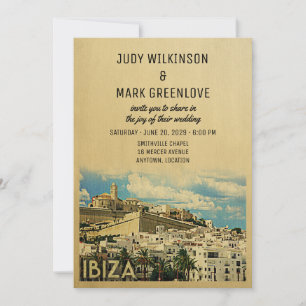 Ibiza Wedding Invitation  Spanje Kaart