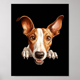 Ibizaanse hond Moeder Vader glurend Puppy Poster
