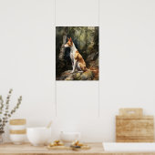Ibizan Hound Dog Art Imprimer Poster (Cuisine)