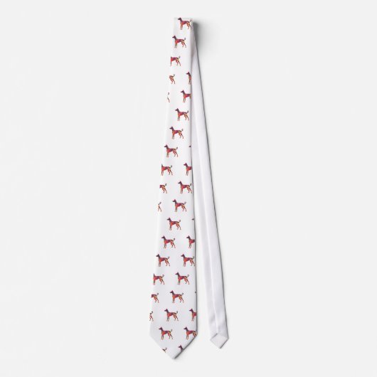 Ibizan Hound Dog Geometric Pattern Silhouette M Stropdas (Voorkant)