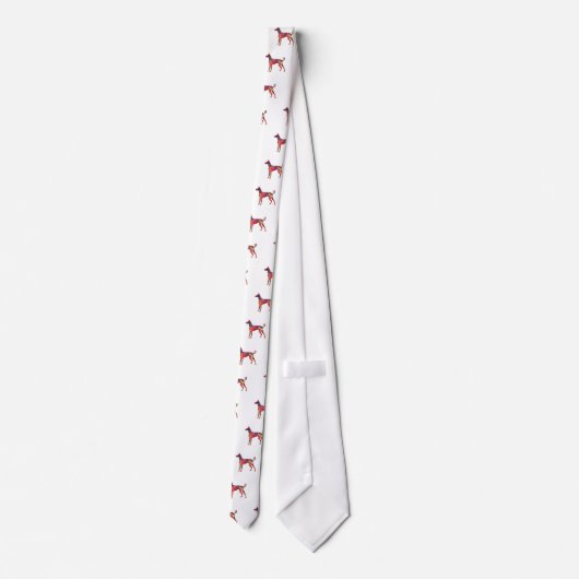 Ibizan Hound Dog Geometric Pattern Silhouette M Stropdas (Achterkant)