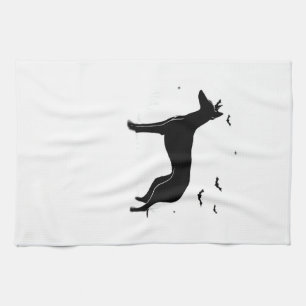 Ibizan Hound Dog � Halloween Maan Silhouette Klass Theedoek
