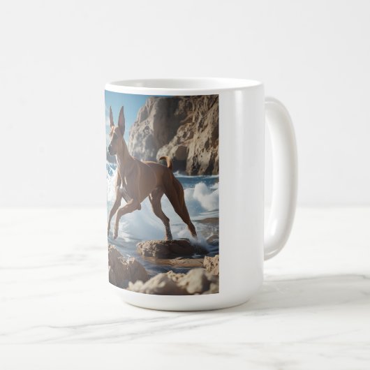 Ibizan Hound Elegant Coffee Mok (Voorkant rechts)