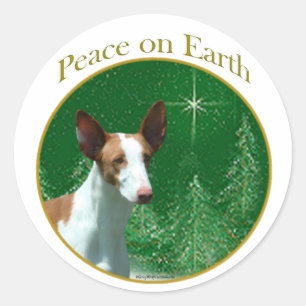 Ibizan Hound Peace Ronde Sticker
