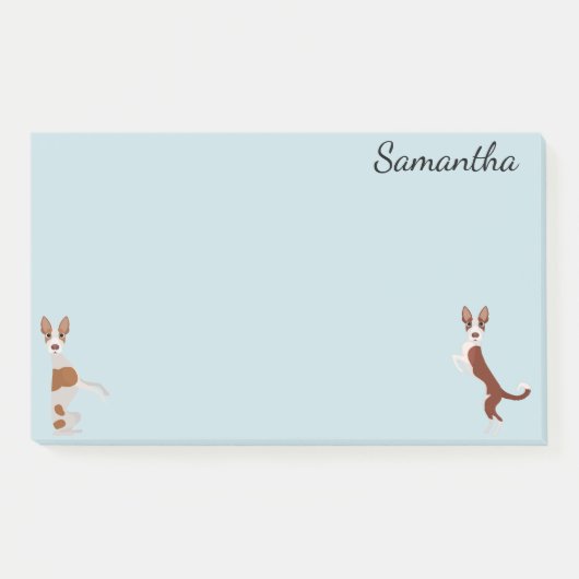 Ibizan Hound Podenco gepersonaliseerd Post-it® Notes (Voorkant)