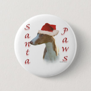Ibizan Hound Santa Paws Ronde Button 5,7 Cm