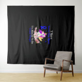 IBM Awareness Funny Unicorn Vriend Familie Onderst Wandkleed (In Situ (horizontaal))