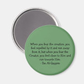 Ibn Al-Qayyim Quote Koelkast Magneet (Voorkant / Achterkant)