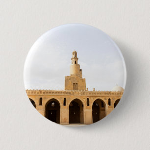 ibn tulun moskee in Caïro, Egypte Ronde Button 5,7 Cm