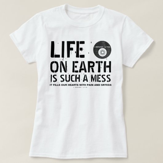 IBONELTD. LIFE ON EARTH 2 T-shirt (Design voorkant)