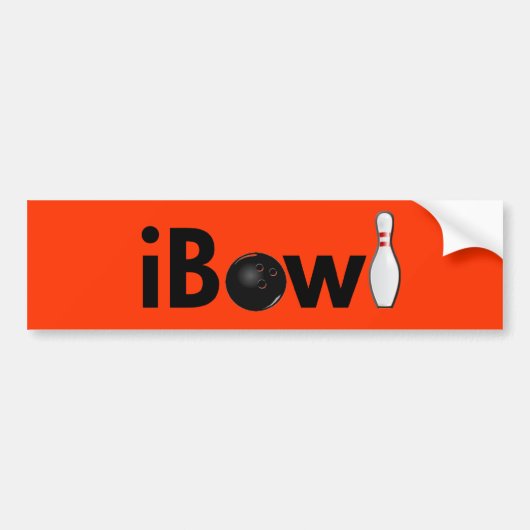 iBowl (kogelpen) Bumpersticker (Voorkant)