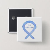 IBS Awareness Ribbon Periwinkle Guardian Pin Vierkante Button 5,1 Cm (Voorkant /achterkant)