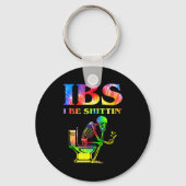 Ibs I Be Tin' Funny Skeleton Tie Dye Sleutelhanger (Voorkant)