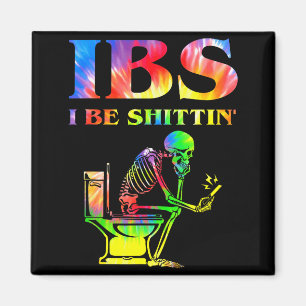 Ibs I Wees Grappig Skelet Tie Dye Magneet