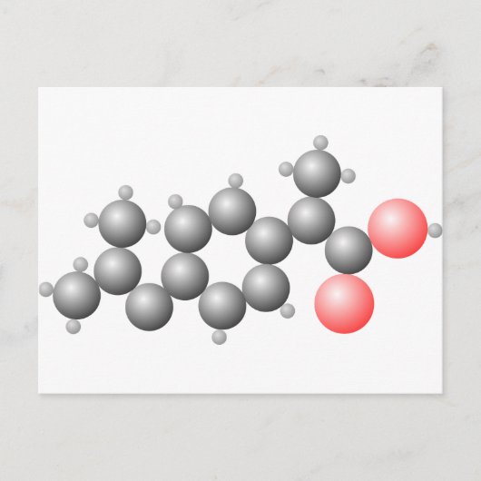 Ibuprofen Molecule-structuur Briefkaart (Voorkant)