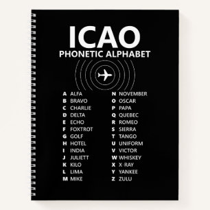 ICAO Fonetisch Alfabet Militair – Zwarte Editie Notitieboek