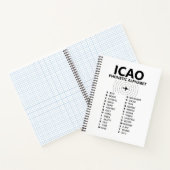 ICAO Phonetic Alphabet Pilot - Graph Notebook Notitieboek (Binnen)