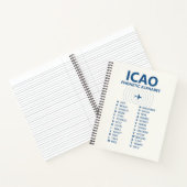ICAO Spelling Alphabet – Pilot Lined Notebook Notitieboek (Binnen)