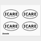 ICARE Hondenredding Ovale Sticker (Vel)