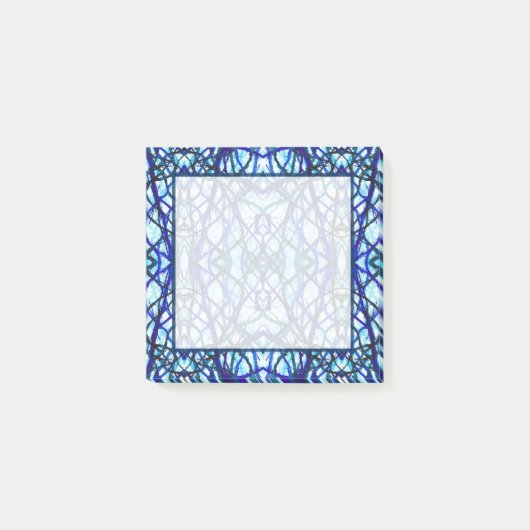 Icarus Blau Abstracte Alcohol Ink Kunst Post-it® Notes (Voorkant)