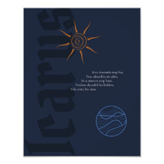 Icarus-weergave Foto Afdruk