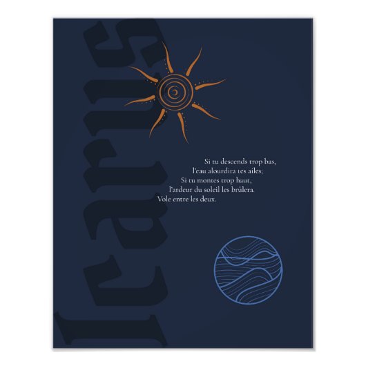 Icarus-weergave Foto Afdruk (Voorkant)