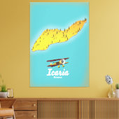 Icasia Griekenland reisposter. Canvas Afdruk (Insitu (Woonkamer))