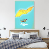 Icasia Griekenland reisposter. Canvas Afdruk (Insitu (Slaapkamer))