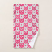 Icat ikat roze patroon bad handdoek (Handdoek)