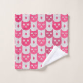 Icat ikat roze patroon bad handdoek (Wasdoekje)