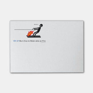 ICD-10: V91.07 Brandwond als gevolg van het in bra Post-it® Notes